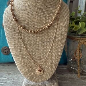 Elegant Gold Beaded Necklace Set